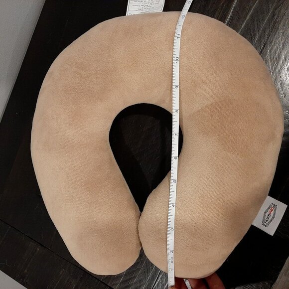 3/$20 Road Pro Neck Pillow Memory Foam Travel Beige Flexible Comfort Cushion - Picture 10 of 10